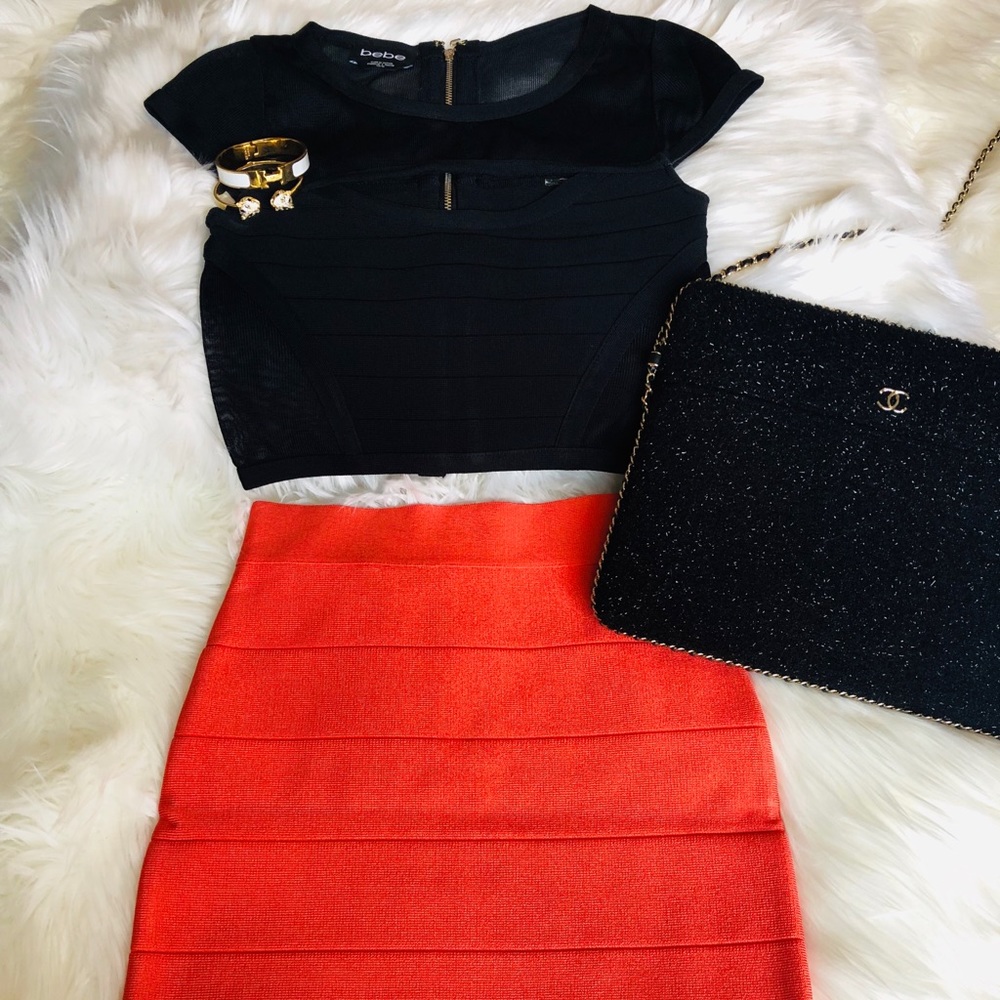 Super Cute Bebe Top & Skirt